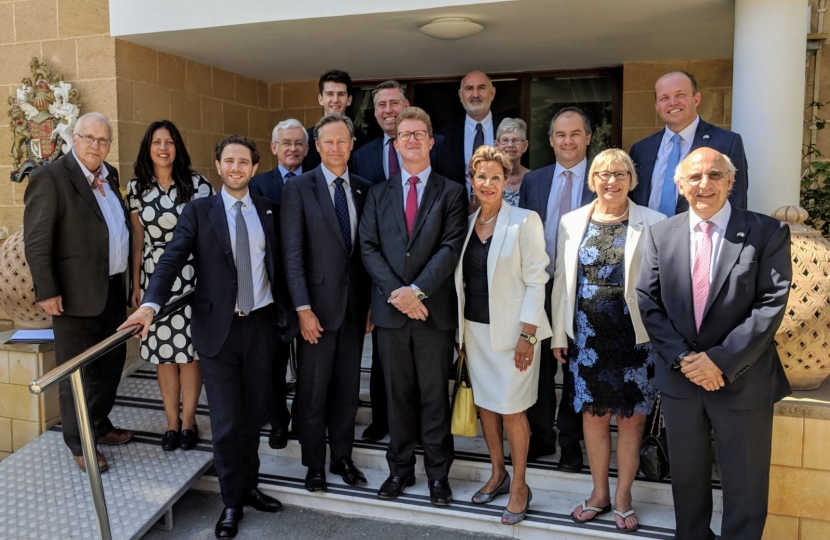 Matthew Offord with the UK High Commissioner to Cyprus Stephen Lillie