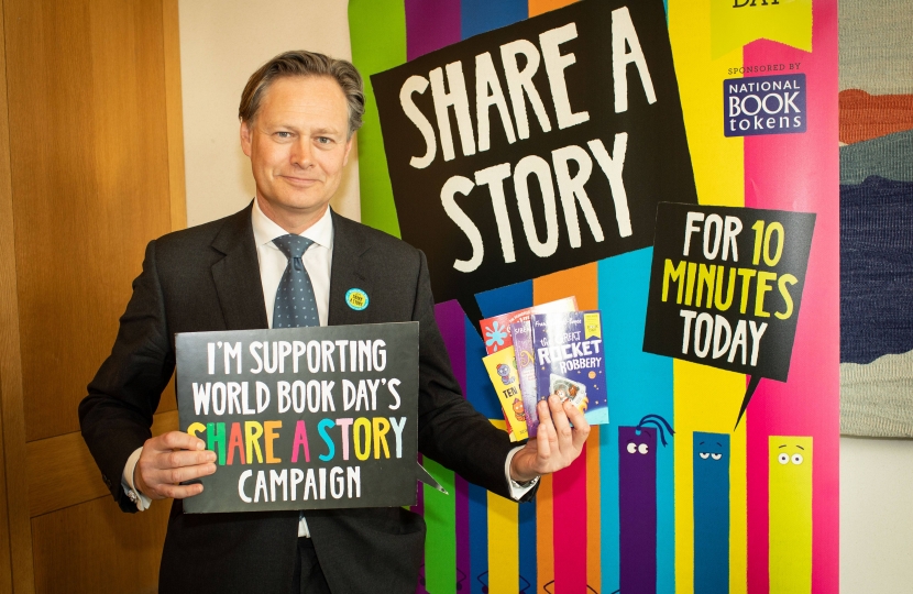 Matthew Offord MP celebrating World Book Day