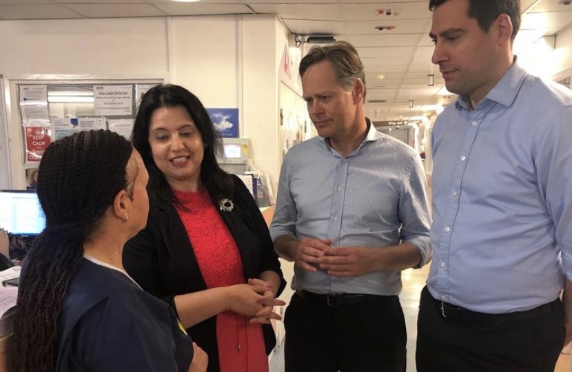 Matthew Offord MP with Hendon constituent Dr Naqvi (NHS)