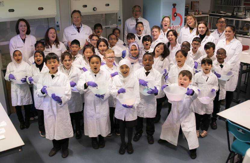 Matthew Offord MP with students from Orion Primary School