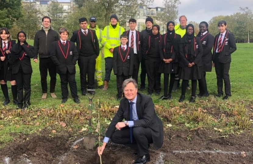 Tree planting in Heybourne Park, Colindale 