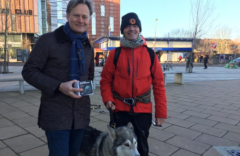 Matthew Offord MP and Wayne and Koda