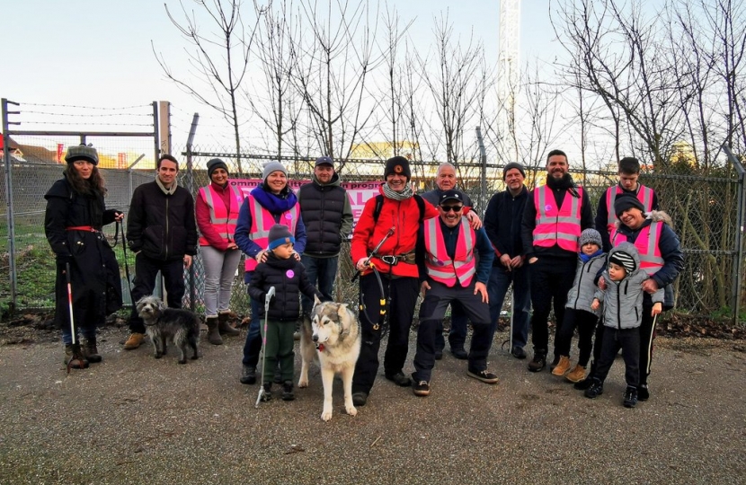 Matthew Offord MP with Colindale Litterpickers in Colindale Park