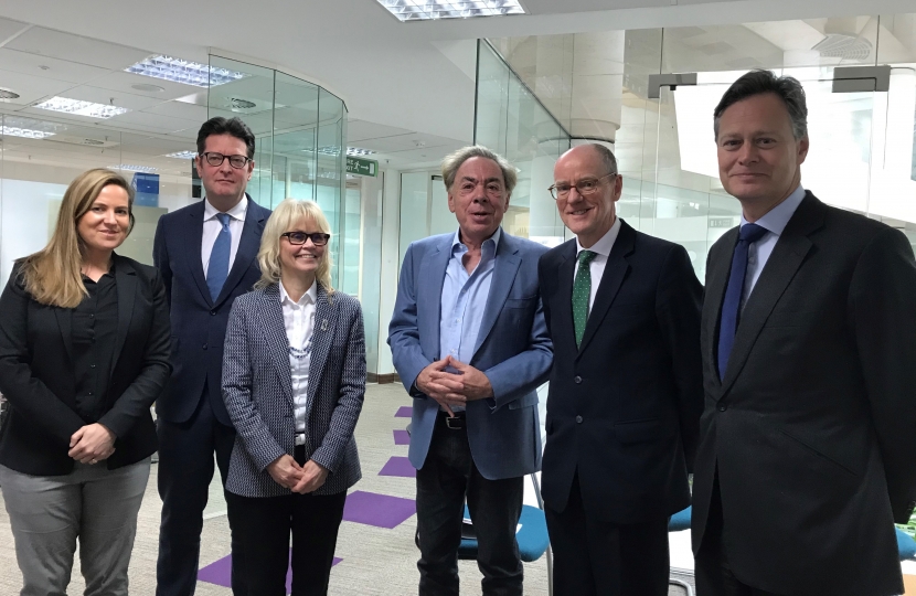 Matthew Offord MP with Schools Minister Nick Gibb MP and Lord Andrew Lloyd Webber