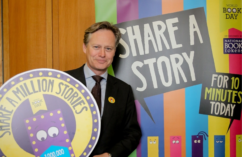 Matthew Offord MP celebrating World Book Day