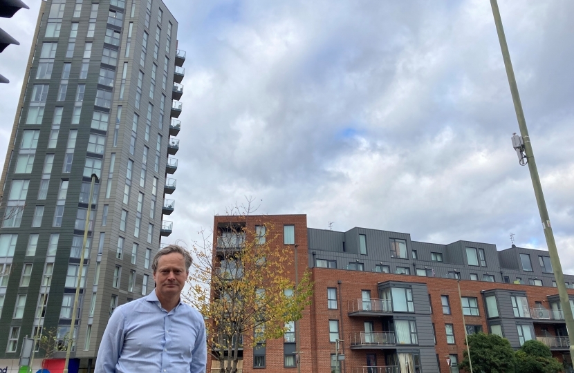 Matthew Offord MP at Zenith Close in Colindale