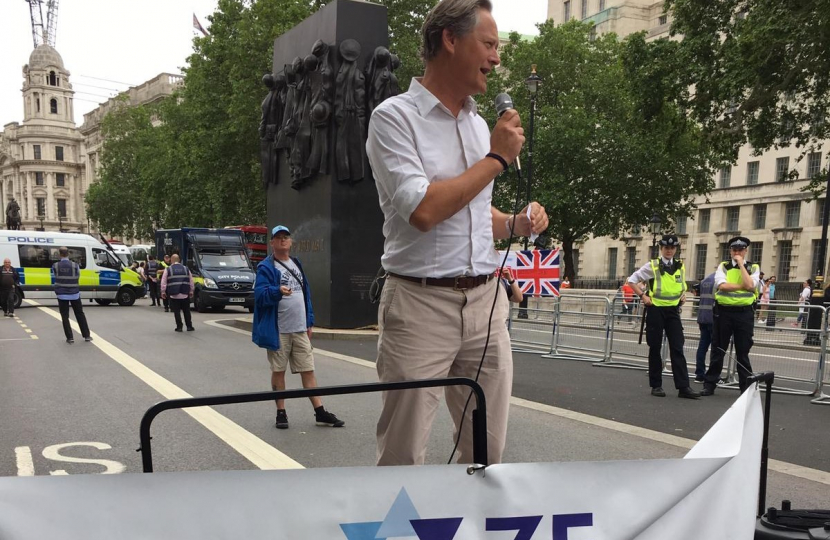 Matthew at Pro-Israel rally