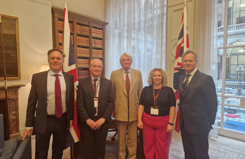 Matthew is pictured alongside (from left to right) Julian Sturdy MP, Chairman of the APPG on Antibiotics, Dr Nick Brown, Consultant Medical Microbiologist and Director of Public and Professional Engagement at the British Society for Antimicrobial Chemotherapy, Andrew Mitchell MP, Minister of State (Development and Africa), and Helen Hamilton, Senior Policy Analyst for Health and Hygiene at WaterAid