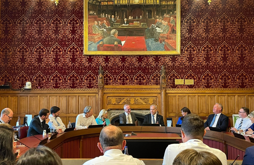 Matthew Offord MP attending a briefing with Benjamin Netanyahu 