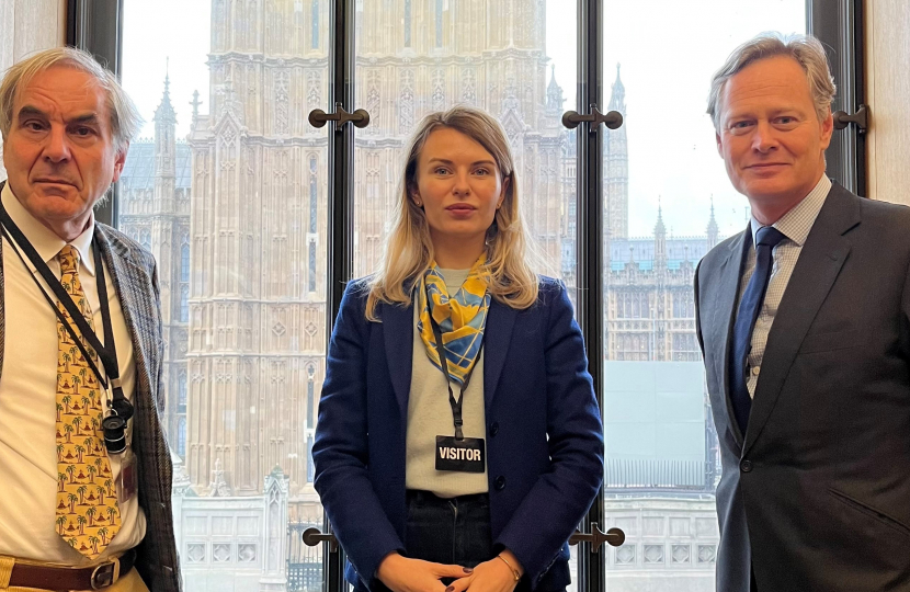 Matthew Offord MP and Lesia Vasylenko MP along with Nigel Ellway