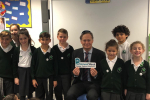 Matthew Offord MP with students from Etz Chaim Jewish Primary School in Mill Hill