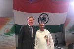 Matthew Offord MP with Hendon constituent Manubhai Makwana