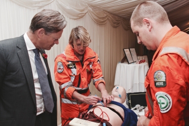 Matthew viewing a demonstration