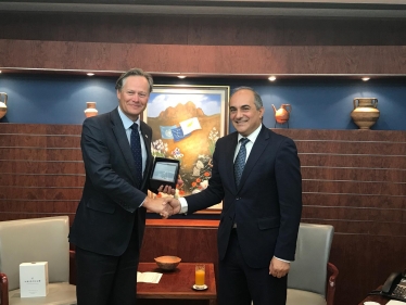 Matthew Offord with President of the House of Representatives Mr Demetris Syllouris