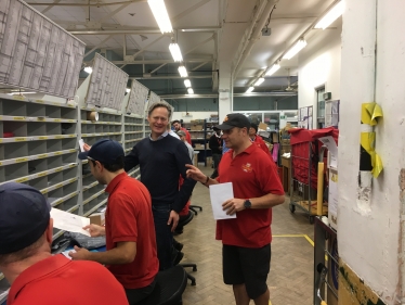 Matthew Offord MP with local posties in Edgware