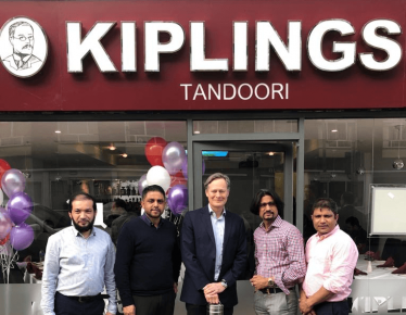 Matthew Offord MP at the Kiplings Tandoori in Hendon