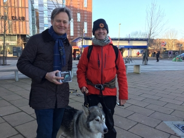 Matthew Offord MP and Wayne and Koda