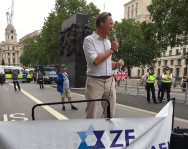 Matthew at Pro-Israel rally