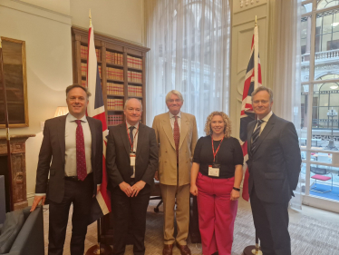 Matthew is pictured alongside (from left to right) Julian Sturdy MP, Chairman of the APPG on Antibiotics, Dr Nick Brown, Consultant Medical Microbiologist and Director of Public and Professional Engagement at the British Society for Antimicrobial Chemotherapy, Andrew Mitchell MP, Minister of State (Development and Africa), and Helen Hamilton, Senior Policy Analyst for Health and Hygiene at WaterAid