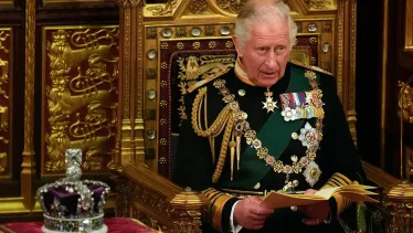 Prince Charles delivering the Queens Speech