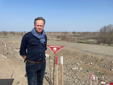 Matthew Offord MP in Agdam, Azerbaijan