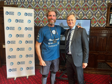 Matthew Offord MP with Merijn Tinga - the Plastic Soup Surfer 