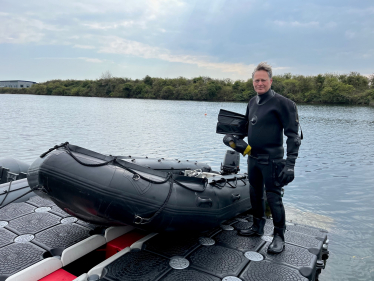 Matthew Offord MP at the Navy Divers training centre in Portsmouth