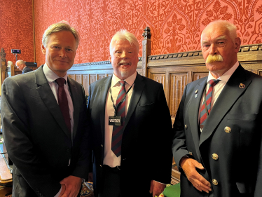 Matthew Offord MP with Simon Weston CBE and Tom Thorne